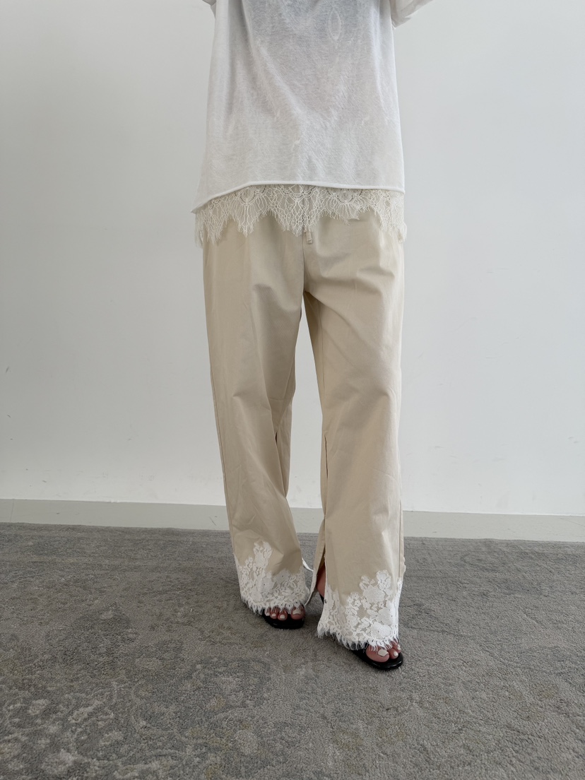 FRANC—L韓國代購女士新品真品推薦熱賣休閑人氣休閑褲蕾絲FRANC休閑褲