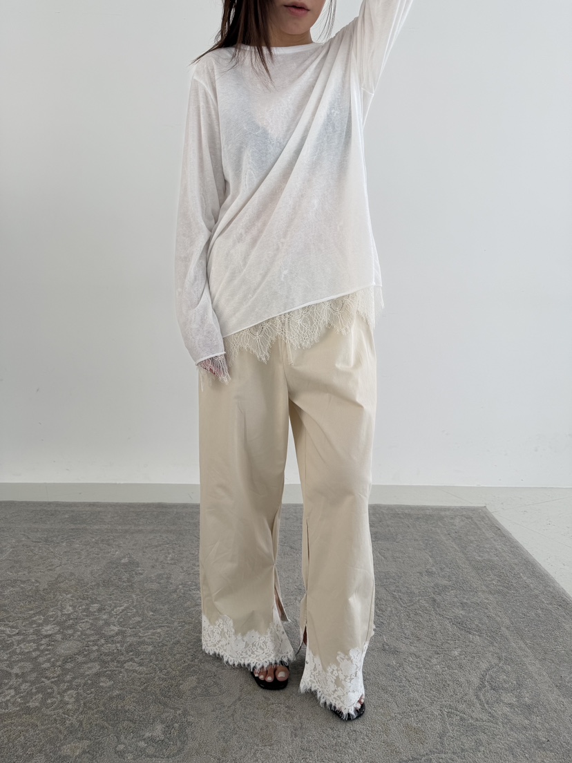 FRANC—L韓國代購女士新品真品推薦熱賣休閑人氣休閑褲蕾絲FRANC休閑褲