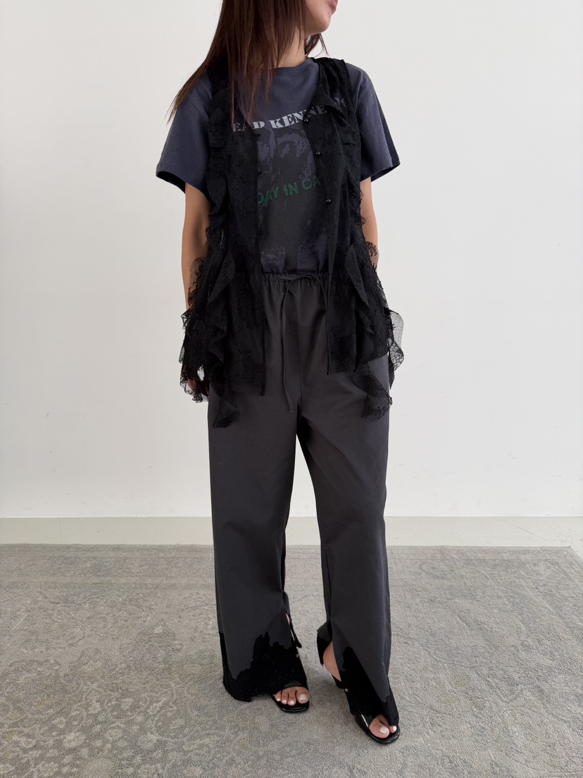 FRANC—L韓國代購女士新品真品推薦熱賣休閑人氣休閑褲蕾絲FRANC休閑褲