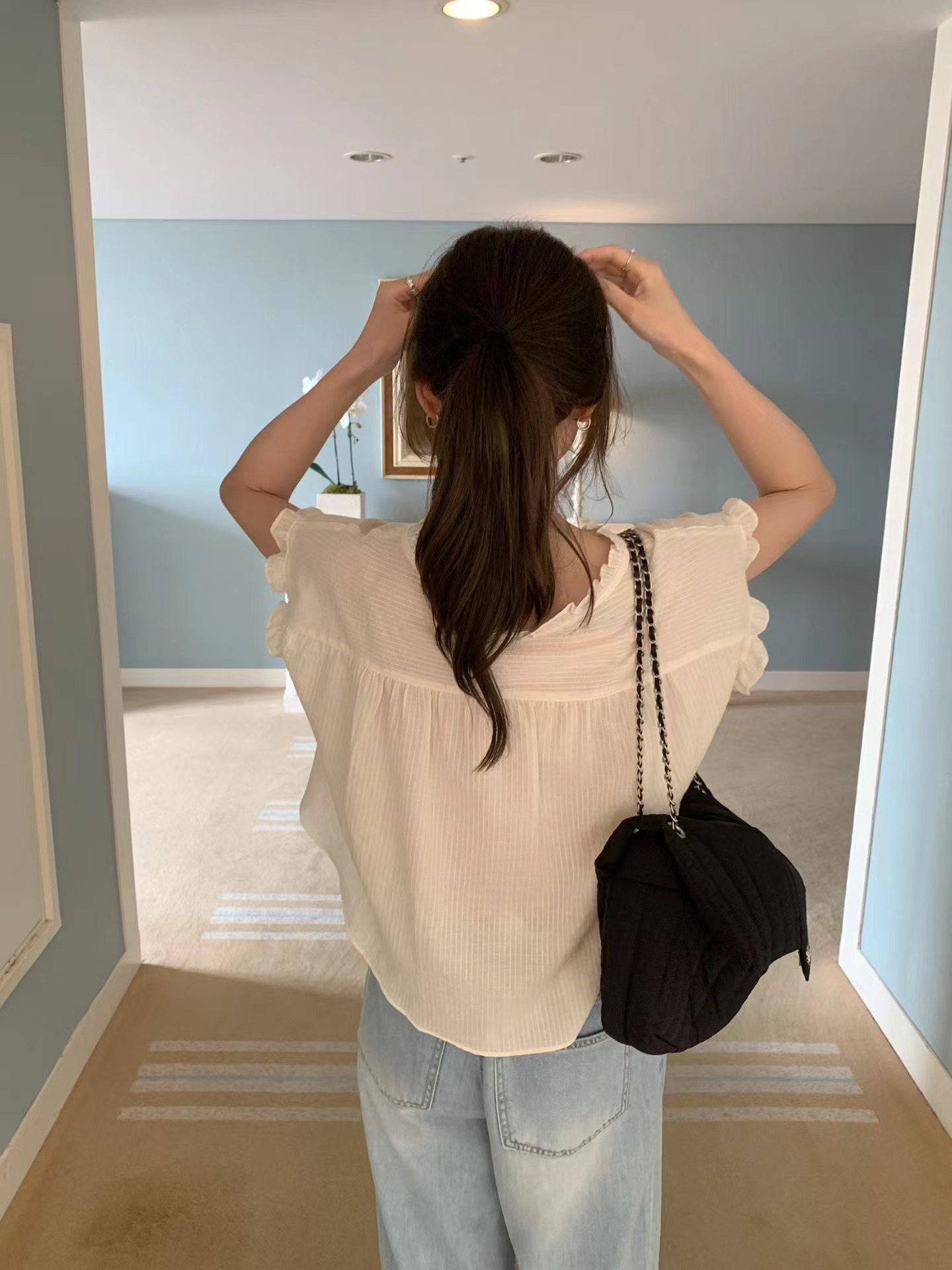 MELLOUNGE-멜라운지-T韓國代購女士新品推薦襯衫蕾絲衫MELLOUNGE-2件起襯衫/蕾絲衫