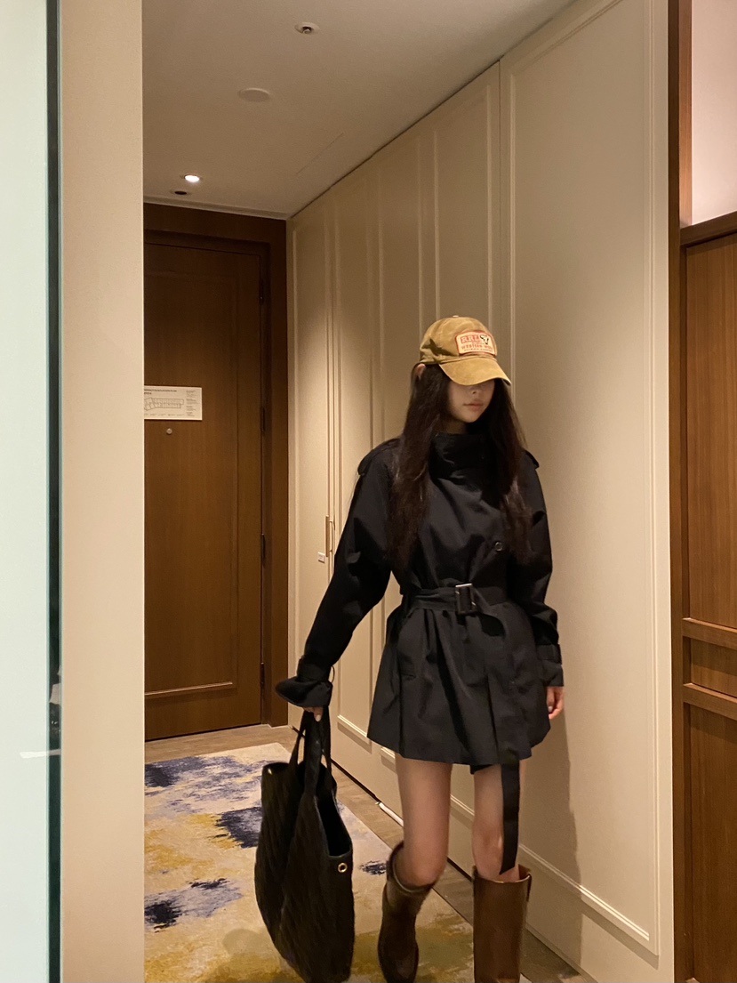 FOUREIGHT韓國直郵女士新品休閑推薦時尚人氣夾克含腰帶高領FOUR EIGHT夾克