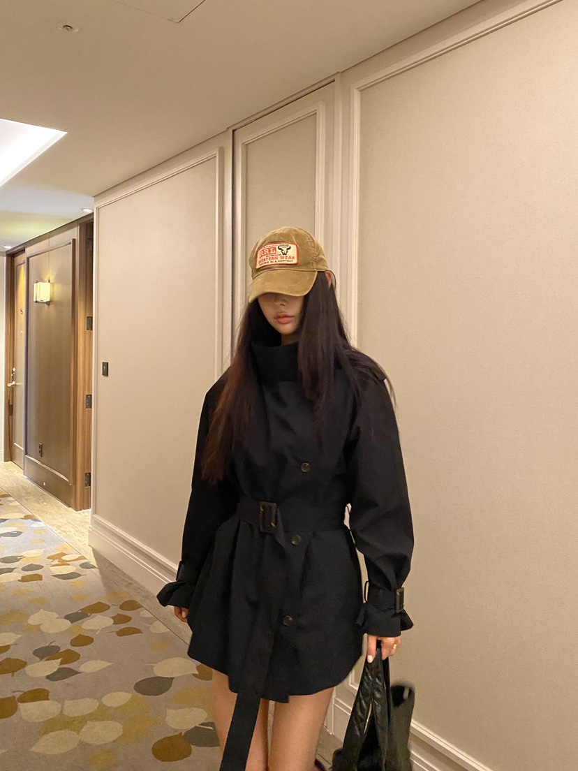 FOUREIGHT韓國直郵女士新品休閑推薦時尚人氣夾克含腰帶高領FOUR EIGHT夾克