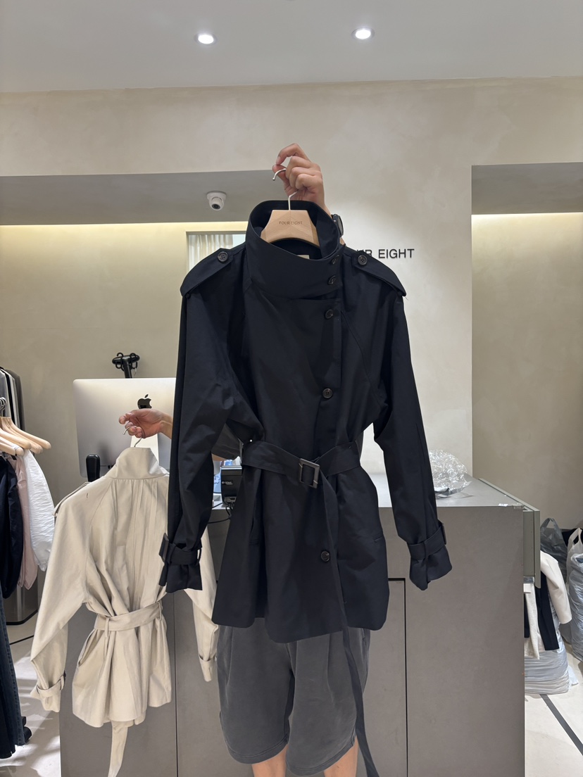 FOUREIGHT韓國直郵女士新品休閑推薦時尚人氣夾克含腰帶高領FOUR EIGHT夾克圖色2