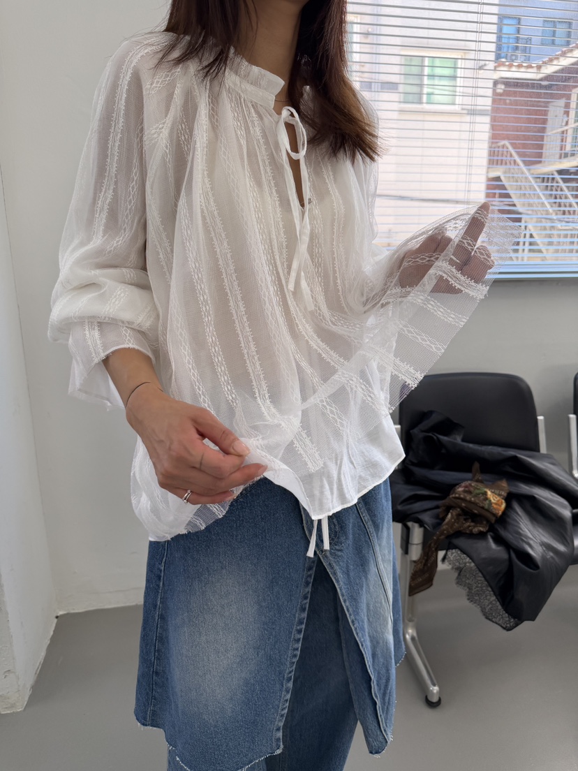 FRANC—L韓國直郵女裝新款26夏季熱賣推薦真品襯衫蕾絲衫FRANC襯衫/蕾絲衫