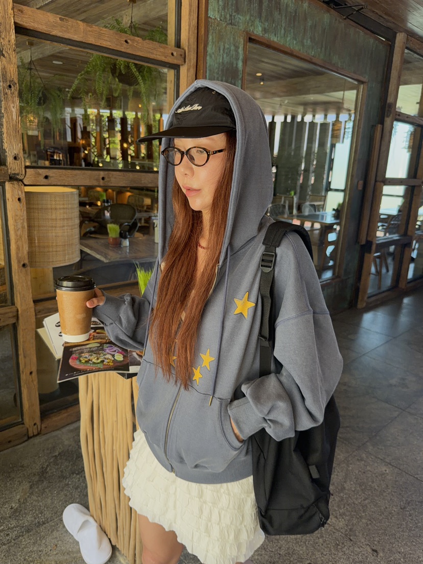 SUNDER MARKET韓國代購女裝新款時尚真品休閑熱賣26夏季衛衣SUNDER MARKET衛衣