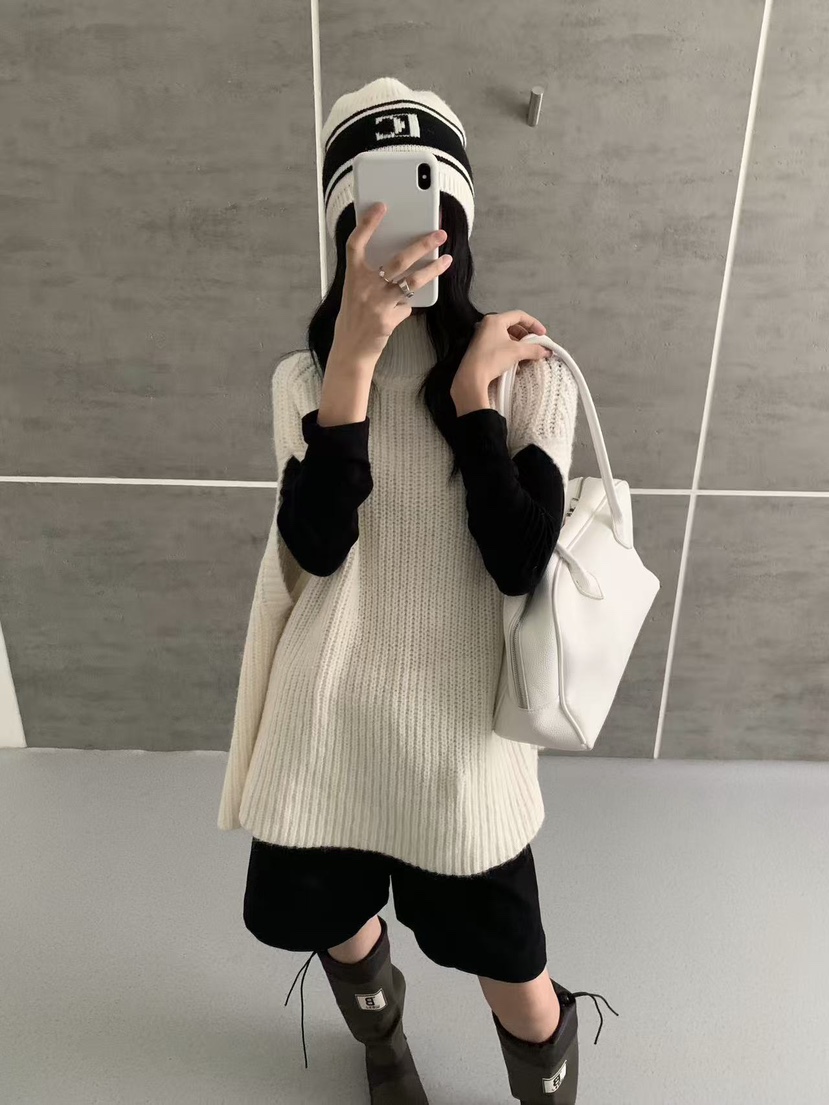 BONHEUR韓國直郵女裝新款真品人氣熱賣時尚推薦毛衣半領披肩BONHEUR毛衣