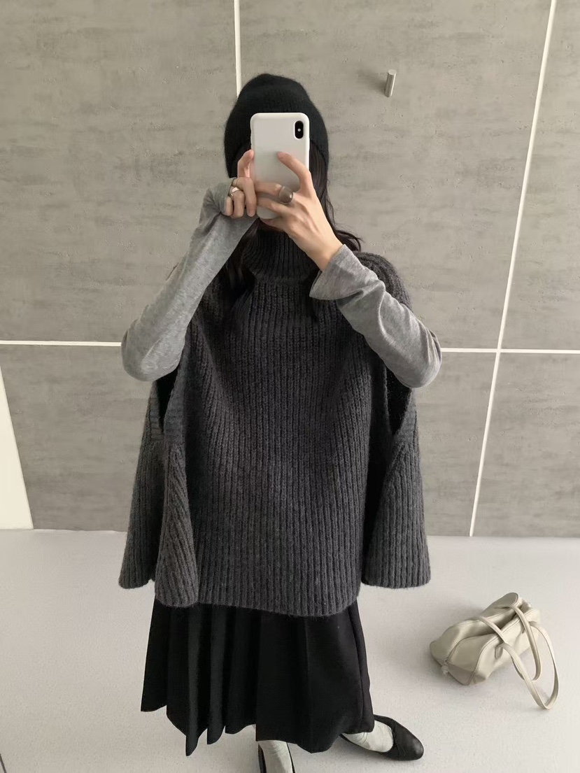 BONHEUR韓國直郵女裝新款真品人氣熱賣時尚推薦毛衣半領披肩BONHEUR毛衣