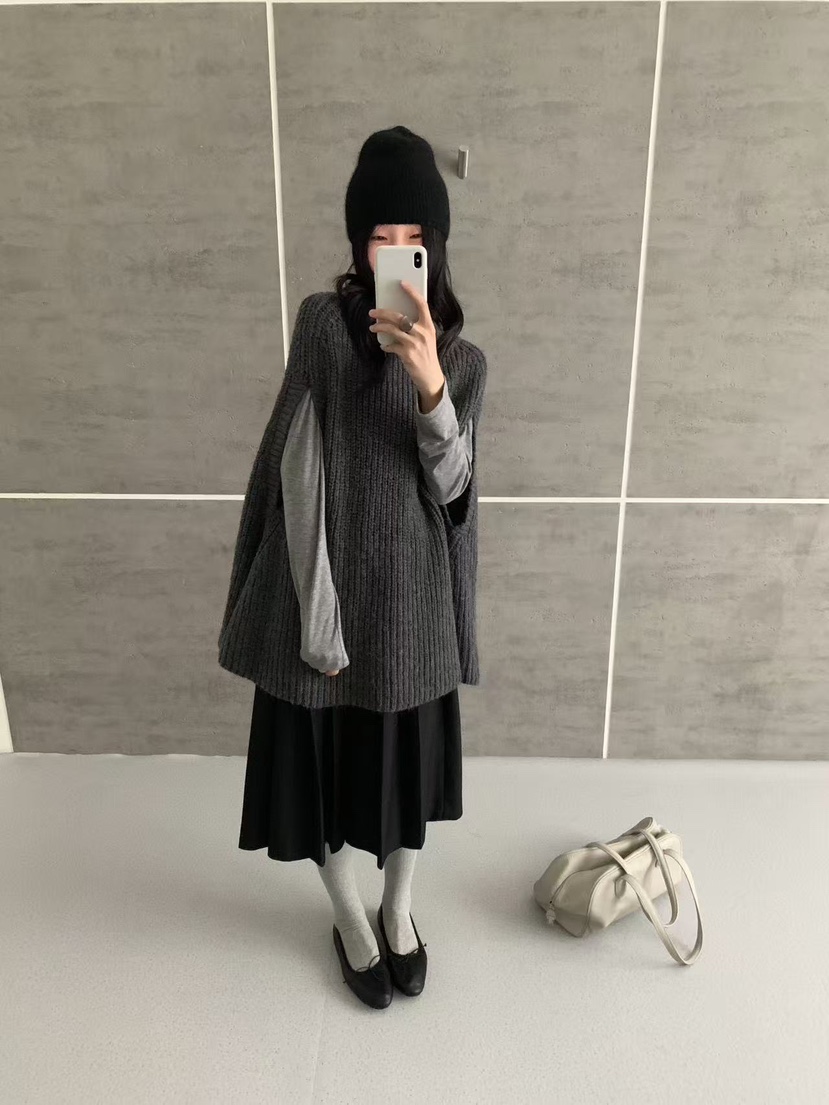 BONHEUR韓國直郵女裝新款真品人氣熱賣時尚推薦毛衣半領披肩BONHEUR毛衣