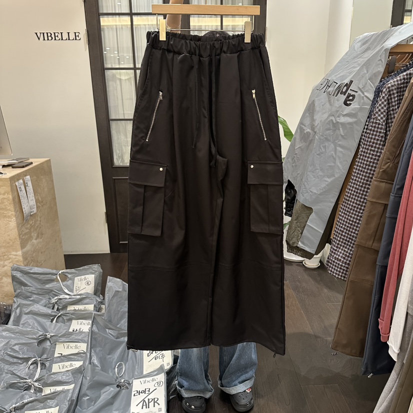 VIBELLE韓國直郵女士新品真品推薦人氣休閑熱賣休閑褲拉鏈VIBELLE休閑褲圖色3