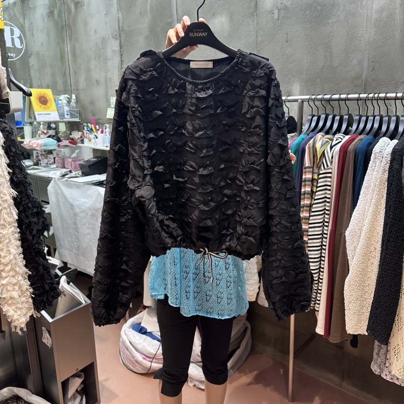RUNWAY-런웨이東大門實拍女裝新品熱賣26夏季襯衫蕾絲衫RUNWAY-런웨이襯衫/蕾絲衫圖色2