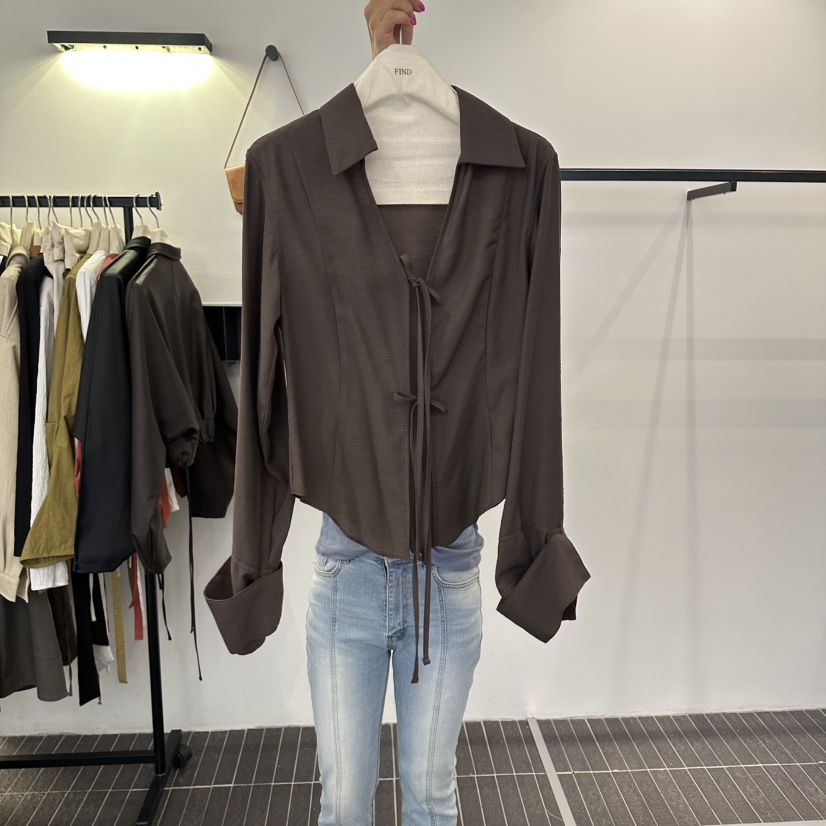 FIND-P韓國直郵女裝新品休閑人氣熱賣時尚真品襯衫蕾絲衫FIND-P襯衫/蕾絲衫圖色3