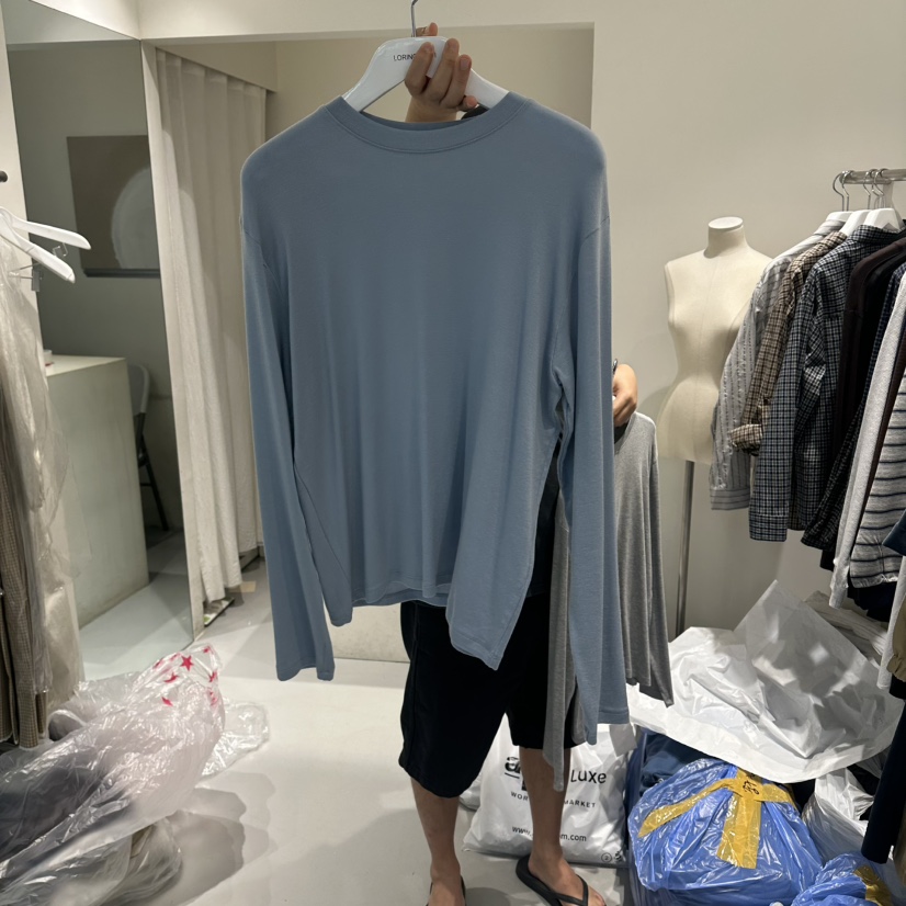 LORING RE I韓國代購女裝新款時尚26夏季推薦長袖T恤羊毛LORING RE-I/BARE長袖T恤圖色1