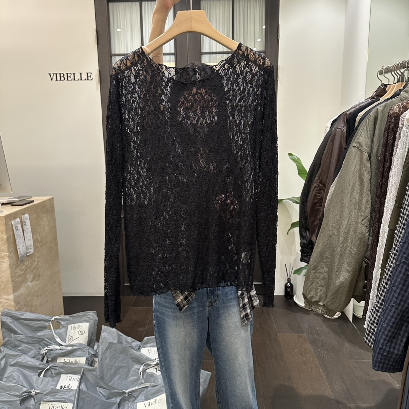 VIBELLE韓國直郵女士新款推薦熱賣真品時尚人氣休閑長袖T恤VIBELLE長袖T恤圖色4