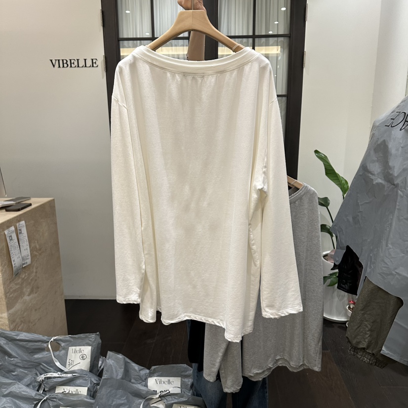 VIBELLE東大門實拍女裝新品休閑時尚真品26夏季熱賣長袖T恤VIBELLE長袖T恤