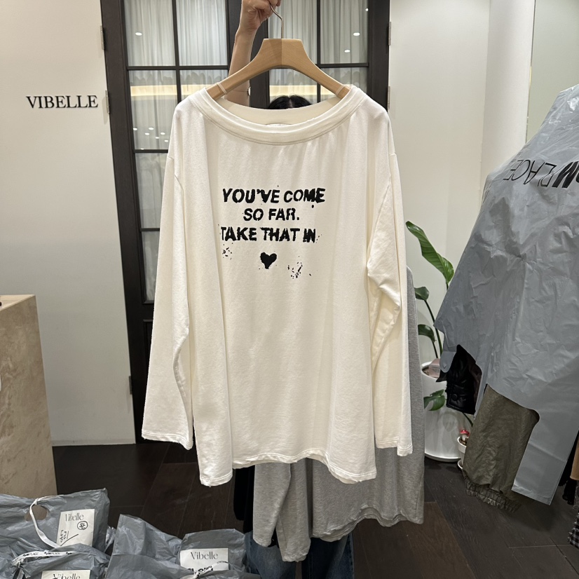 VIBELLE東大門實拍女裝新品休閑時尚真品26夏季熱賣長袖T恤VIBELLE長袖T恤圖色1