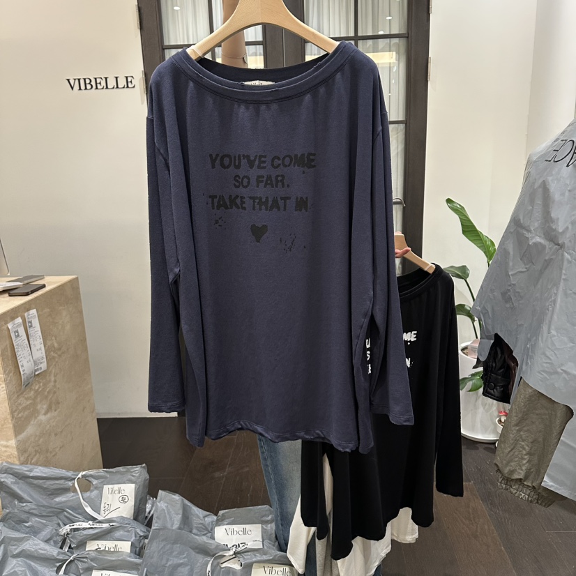 VIBELLE東大門實拍女裝新品休閑時尚真品26夏季熱賣長袖T恤VIBELLE長袖T恤圖色3