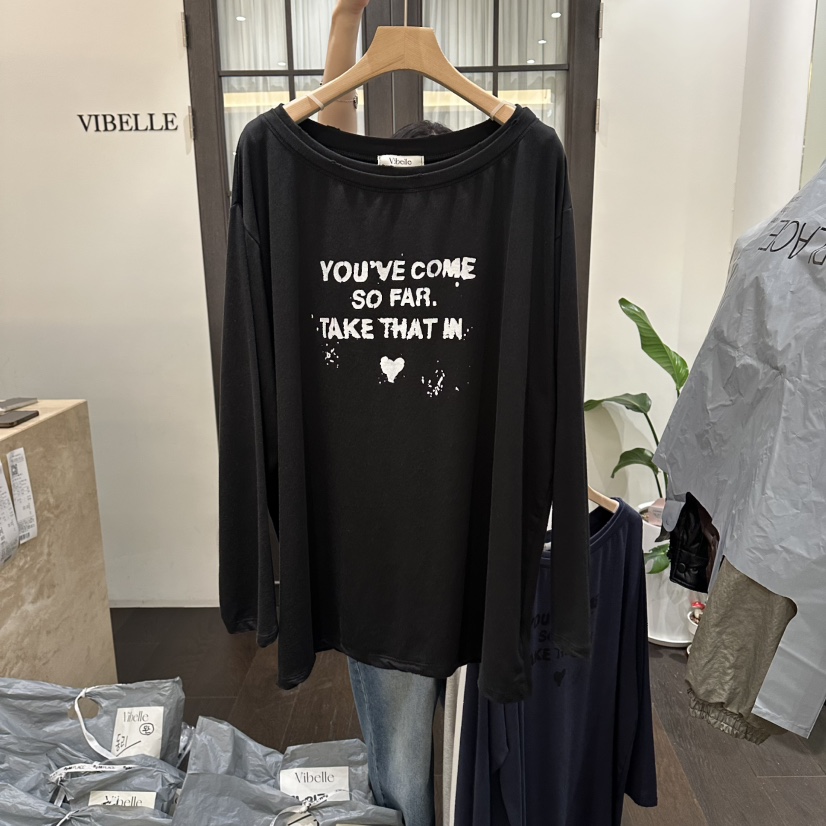 VIBELLE東大門實拍女裝新品休閑時尚真品26夏季熱賣長袖T恤VIBELLE長袖T恤圖色4
