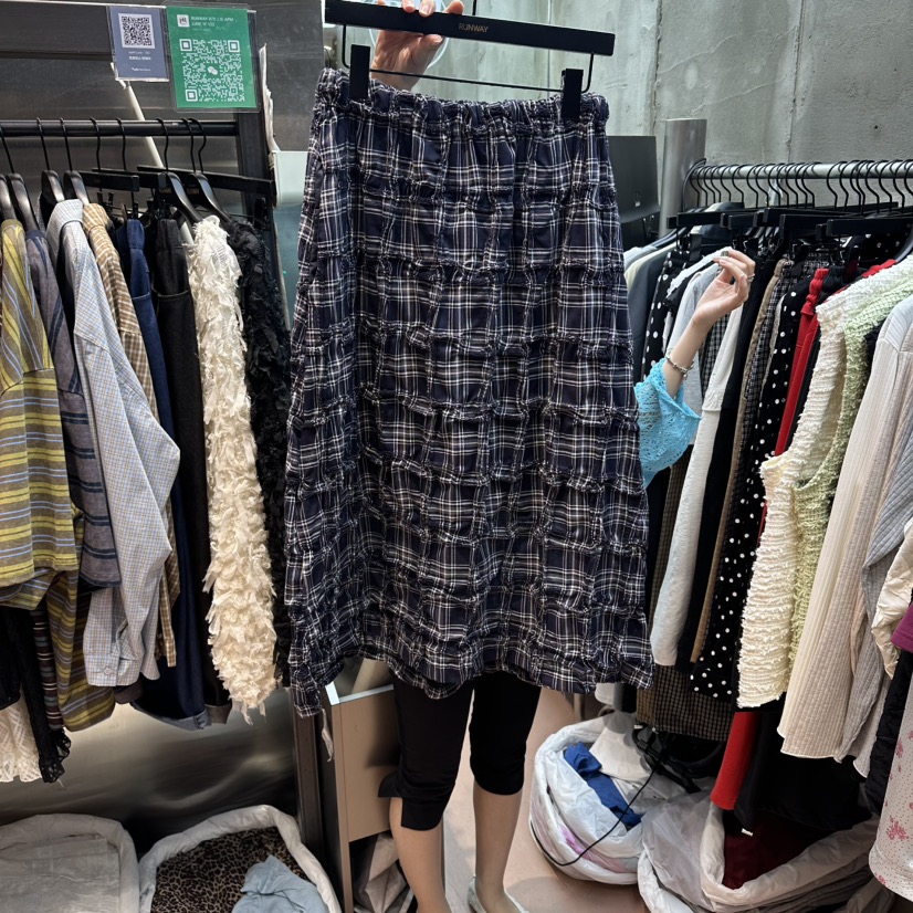 RUNWAY-런웨이韓國直郵女裝新品真品26夏季半身裙中短裙RUNWAY-런웨이半身裙/中短裙圖色1