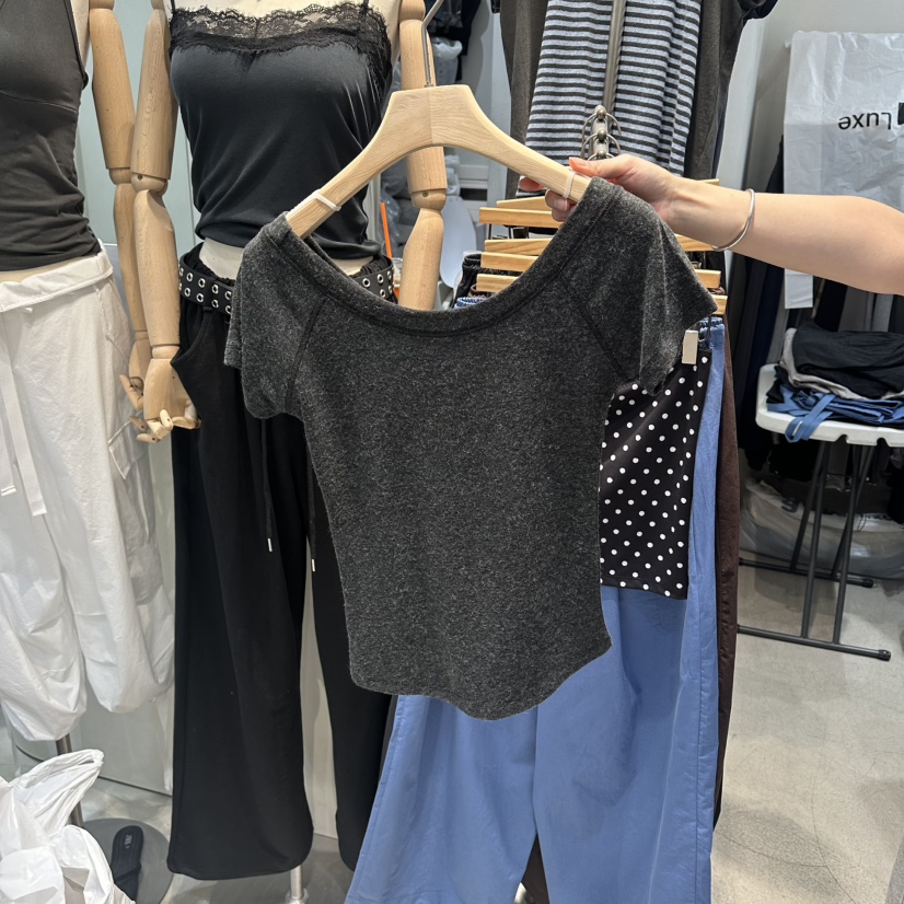 W.FATAL韓國代購女裝新品熱賣26夏季推薦時尚T恤安哥拉船領W.FATALT恤