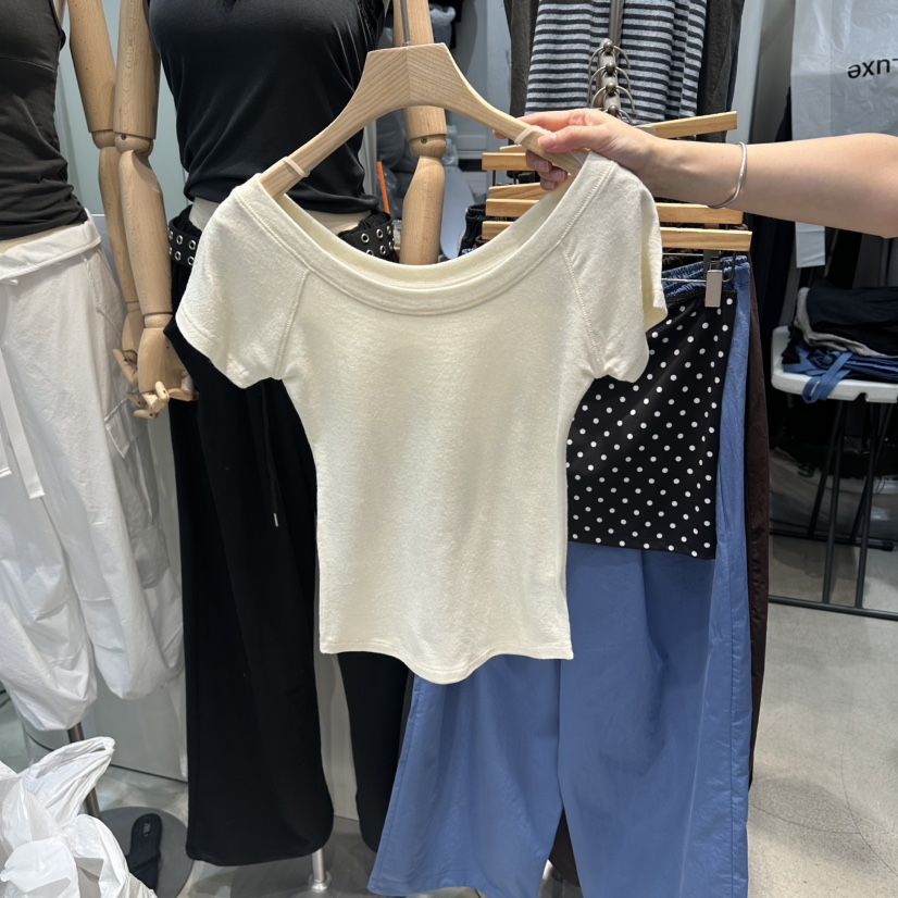 W.FATAL韓國代購女裝新品熱賣26夏季推薦時尚T恤安哥拉船領W.FATALT恤圖色2