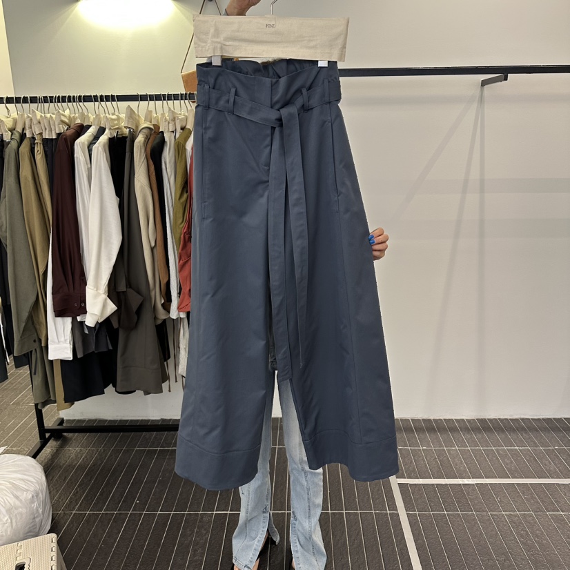 FIND-P東大門代購女裝新品休閑熱賣26夏季人氣休閑褲含腰帶FIND-P休閑褲圖色1