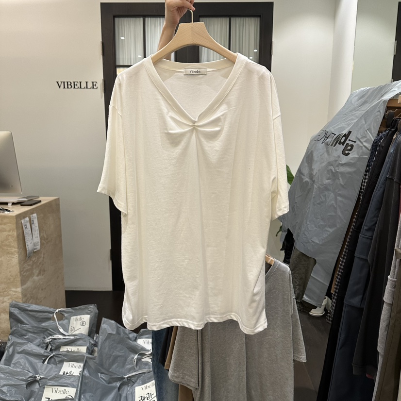 VIBELLE韓國代購女士新款26夏季休閑時尚推薦熱賣人氣T恤VIBELLET恤圖色1