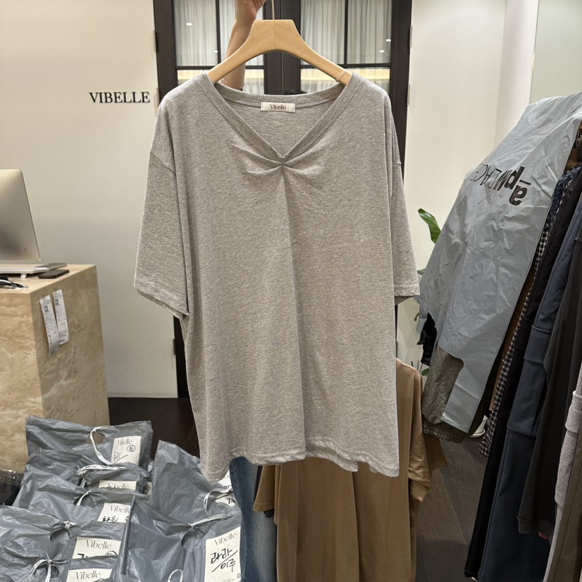 VIBELLE韓國代購女士新款26夏季休閑時尚推薦熱賣人氣T恤VIBELLET恤圖色2