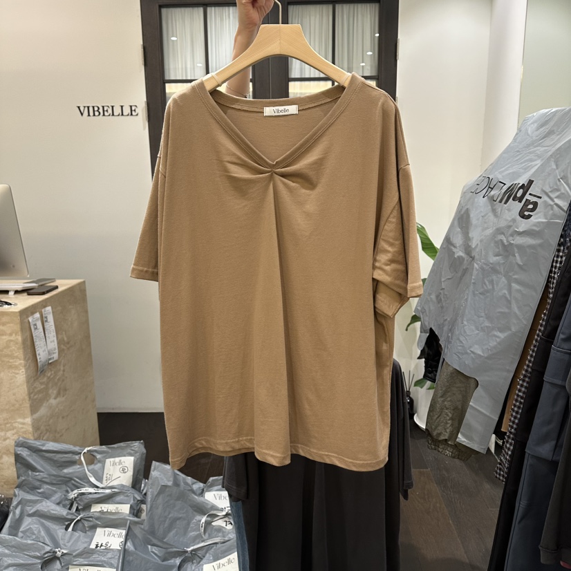 VIBELLE韓國代購女士新款26夏季休閑時尚推薦熱賣人氣T恤VIBELLET恤圖色3