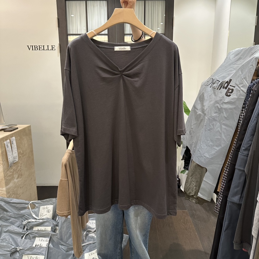VIBELLE韓國代購女士新款26夏季休閑時尚推薦熱賣人氣T恤VIBELLET恤圖色4