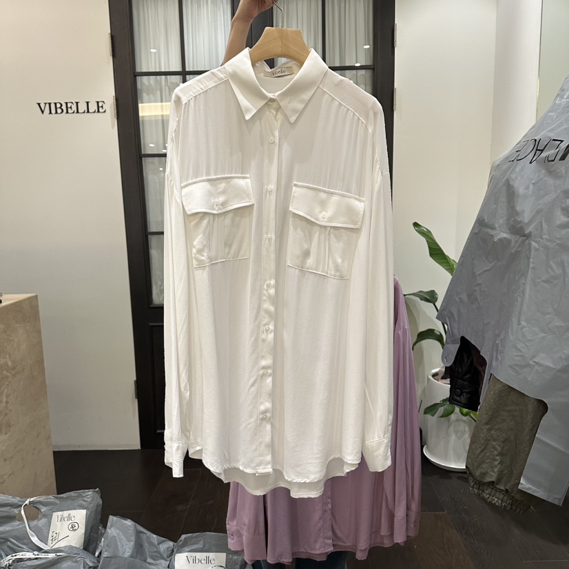 VIBELLE東大門代購女士新品熱賣時尚真品26夏季襯衫蕾絲衫VIBELLE襯衫/蕾絲衫圖色1
