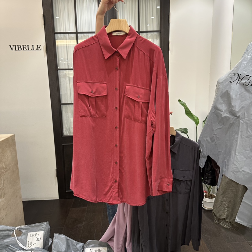 VIBELLE東大門代購女士新品熱賣時尚真品26夏季襯衫蕾絲衫VIBELLE襯衫/蕾絲衫圖色3