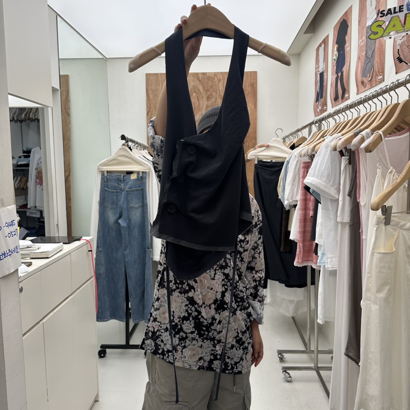 CHAV東大門代購女士新款時尚26夏季休閑真品熱賣吊帶背心CHAV吊帶/背心圖色1墨色
