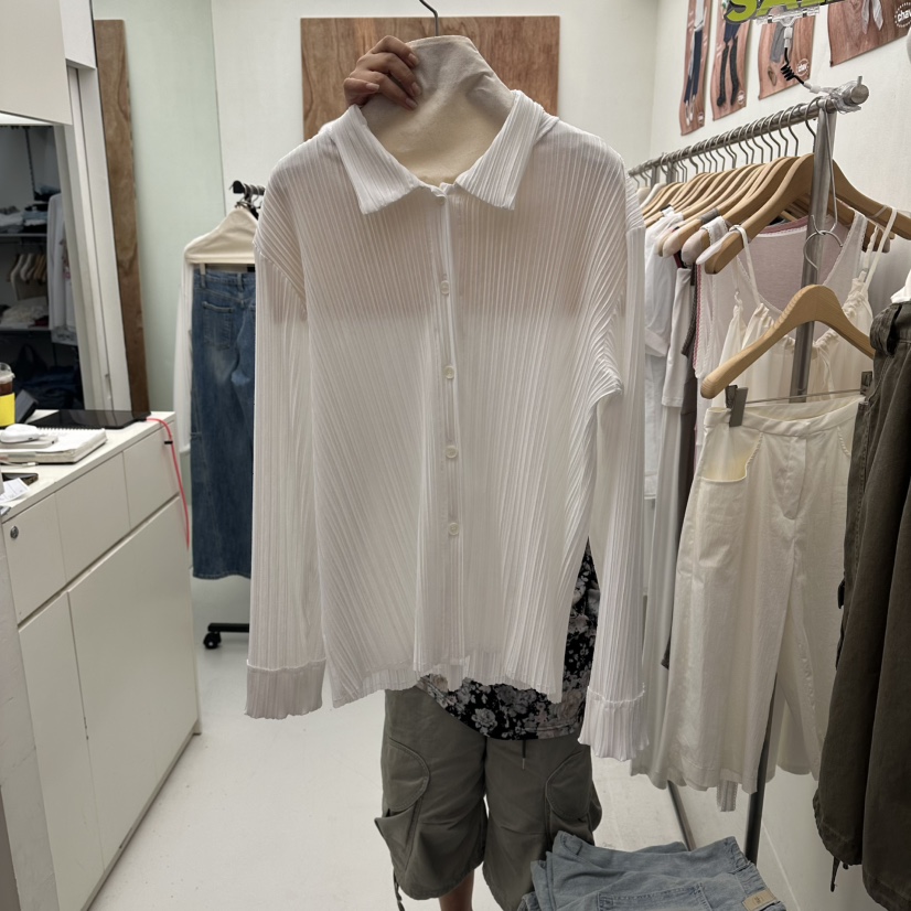 CHAV韓國代購女士新品真品人氣熱賣26夏季時尚襯衫蕾絲衫CHAV襯衫/蕾絲衫圖色1白色