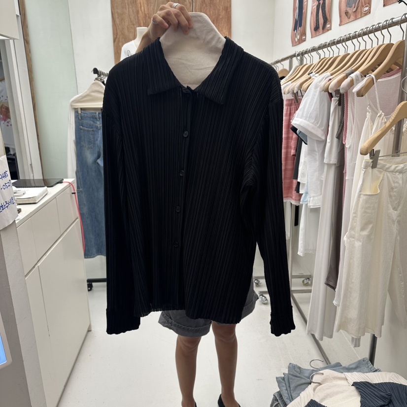 CHAV韓國代購女士新品真品人氣熱賣26夏季時尚襯衫蕾絲衫CHAV襯衫/蕾絲衫圖色4黑色
