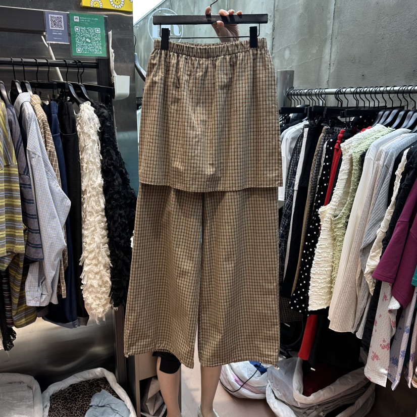 RUNWAY-런웨이東大門代購女士新品推薦26夏季人氣裙褲格紋RUNWAY-런웨이裙褲圖色1