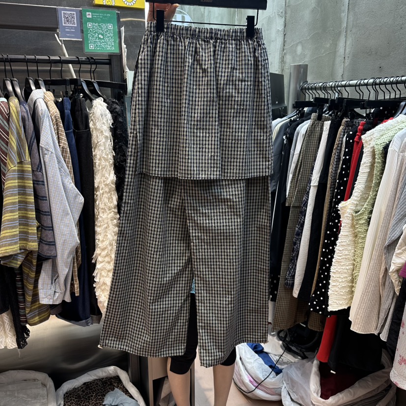 RUNWAY-런웨이東大門代購女士新品推薦26夏季人氣裙褲格紋RUNWAY-런웨이裙褲圖色2