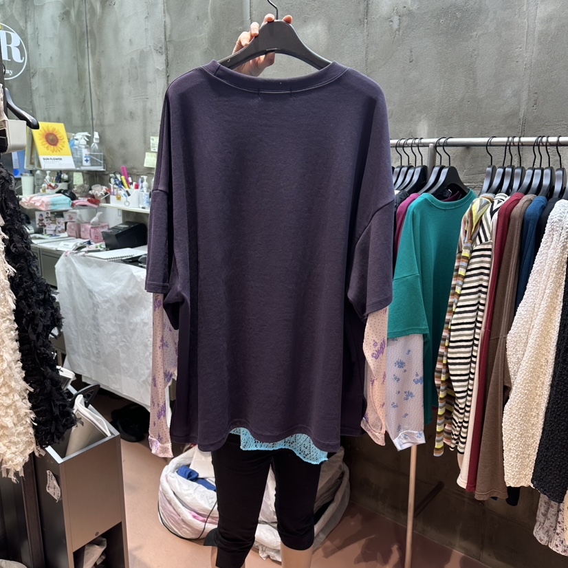 RUNWAY-런웨이東大門實拍女士新款真品人氣推薦26夏季長袖T恤RUNWAY-런웨이長袖T恤