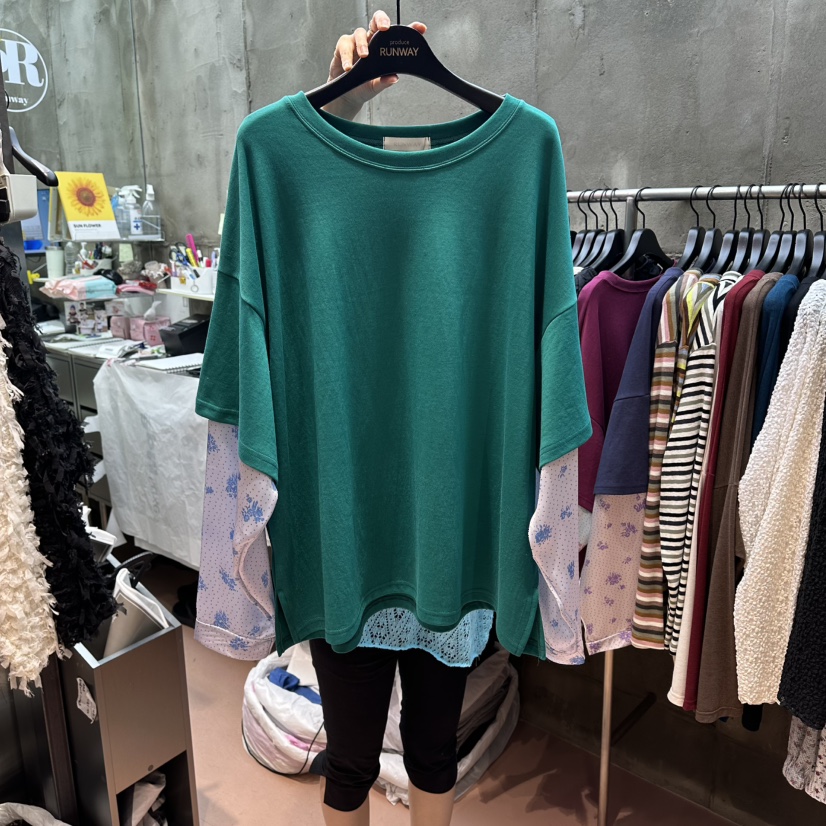 RUNWAY-런웨이東大門實拍女士新款真品人氣推薦26夏季長袖T恤RUNWAY-런웨이長袖T恤圖色2