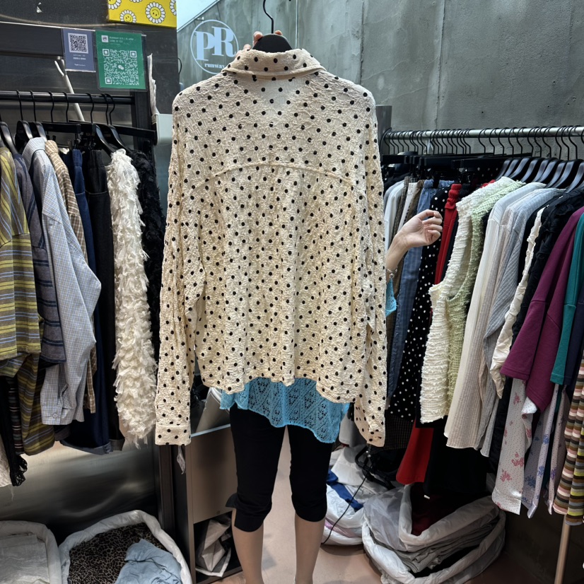RUNWAY-런웨이東大門直郵女士新品熱賣時尚26夏季襯衫蕾絲衫RUNWAY-런웨이襯衫/蕾絲衫