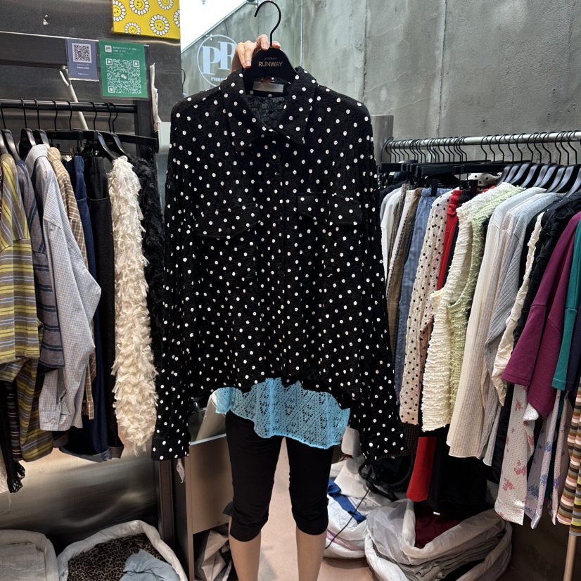 RUNWAY-런웨이東大門直郵女士新品熱賣時尚26夏季襯衫蕾絲衫RUNWAY-런웨이襯衫/蕾絲衫圖色2