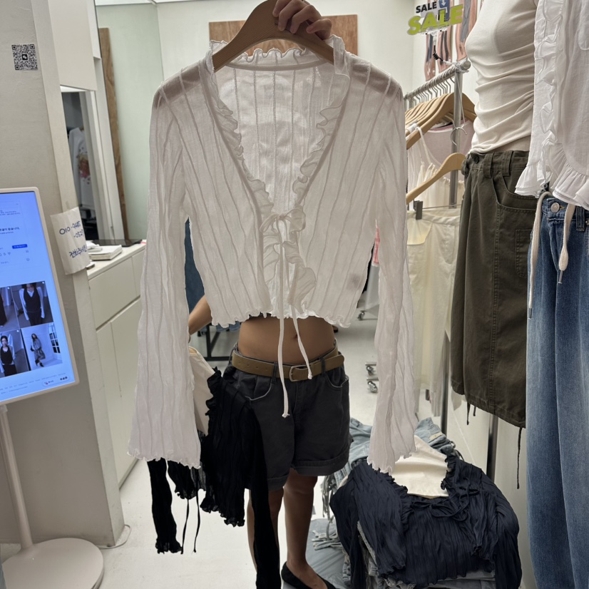 CHAV東大門代購女裝新品真品熱賣26夏季時尚推薦襯衫蕾絲衫CHAV襯衫/蕾絲衫圖色3