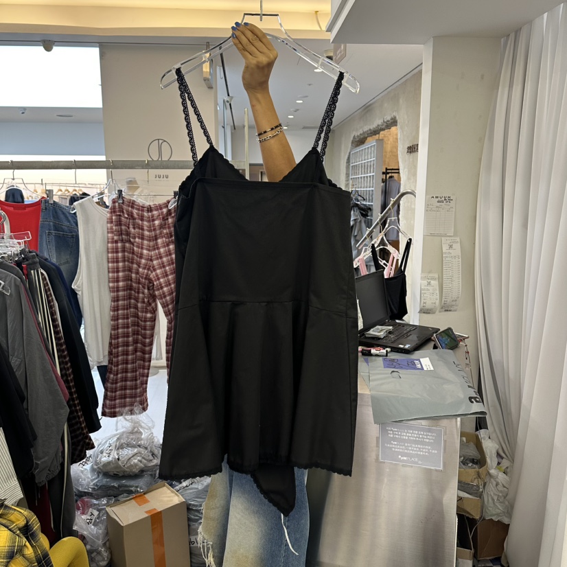 AMOUR東大門代購女裝新品26夏季時尚熱賣真品休閑連衣裙多層AMOUR連衣裙