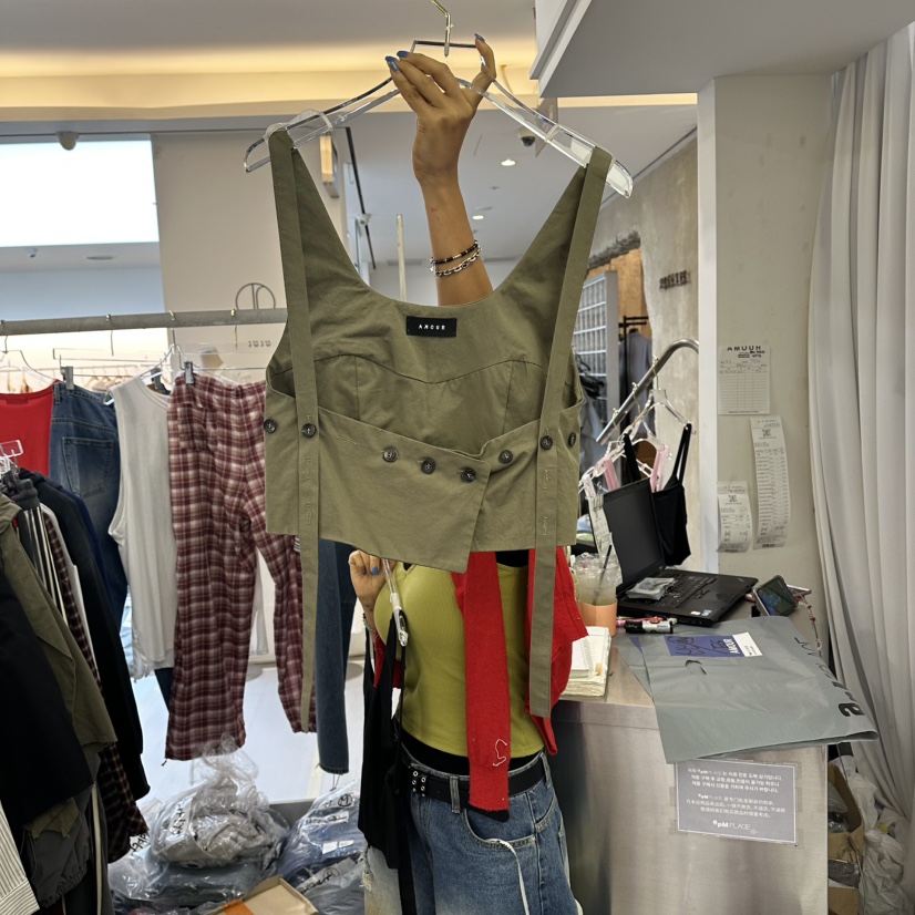 AMOUR東大門代購女士新款真品推薦26夏季熱賣休閑吊帶背心AMOUR吊帶/背心