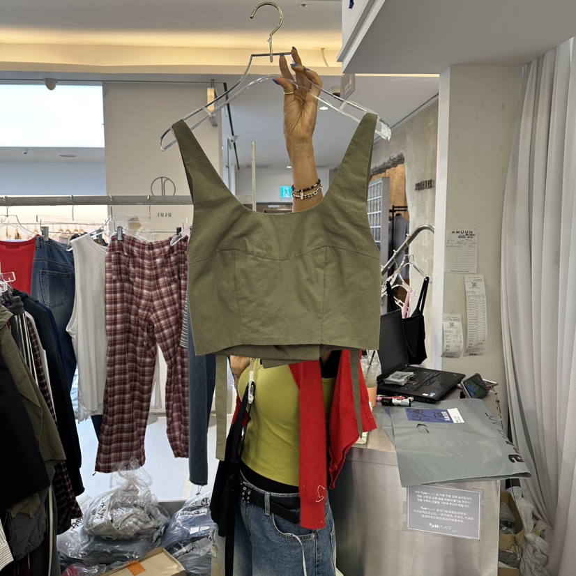 AMOUR東大門代購女士新款真品推薦26夏季熱賣休閑吊帶背心AMOUR吊帶/背心圖色1