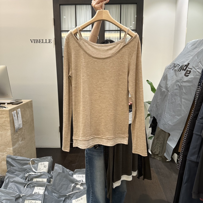 VIBELLE東大門直郵女裝新款人氣時尚26夏季休閑推薦長袖T恤VIBELLE長袖T恤