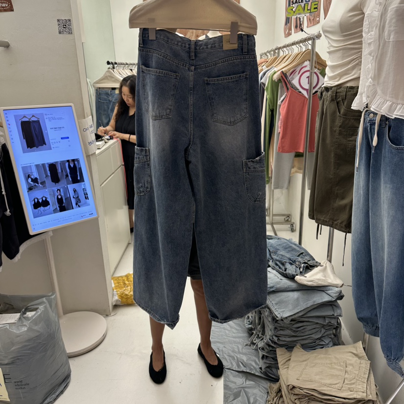CHAV韓國直郵女裝新品26夏季人氣熱賣推薦休閑時尚牛仔褲CHAV牛仔褲
