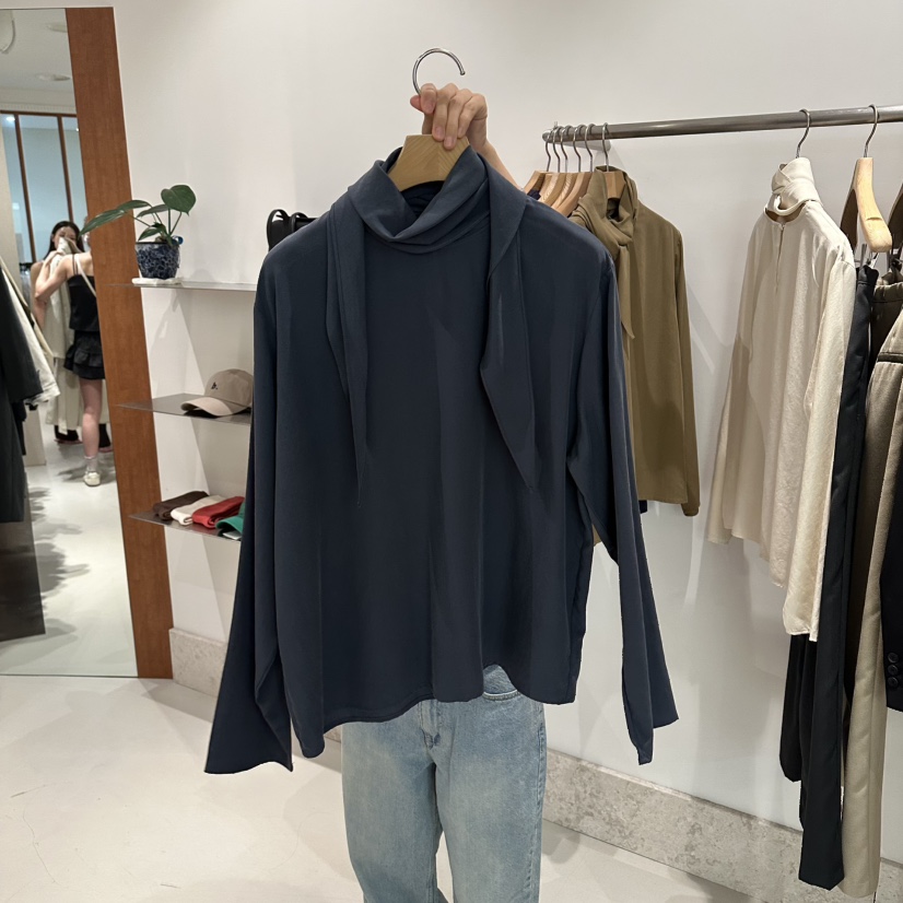 ANDMORE BUTTON韓國代購女士新款真品人氣襯衫蕾絲衫圍巾ANDMORE BUTTON襯衫/蕾絲衫圖色2