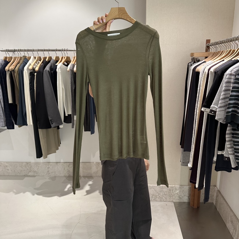 ANDMORE BUTTON東大門實拍女裝新品人氣熱賣時尚長袖T恤ANDMORE BUTTON長袖T恤圖色1