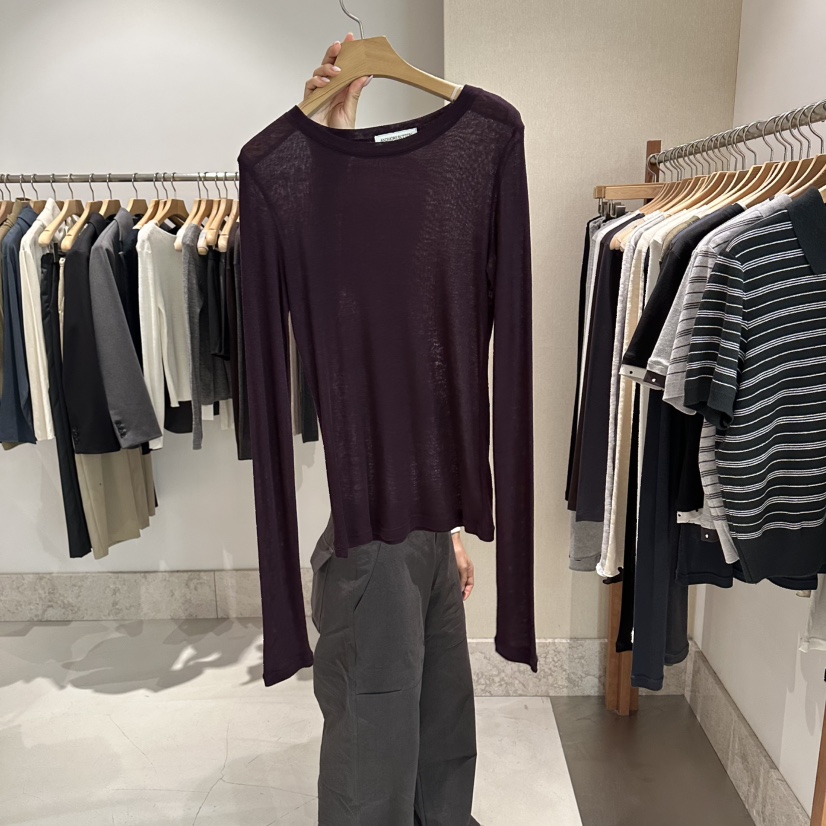 ANDMORE BUTTON東大門實拍女裝新品人氣熱賣時尚長袖T恤ANDMORE BUTTON長袖T恤圖色3