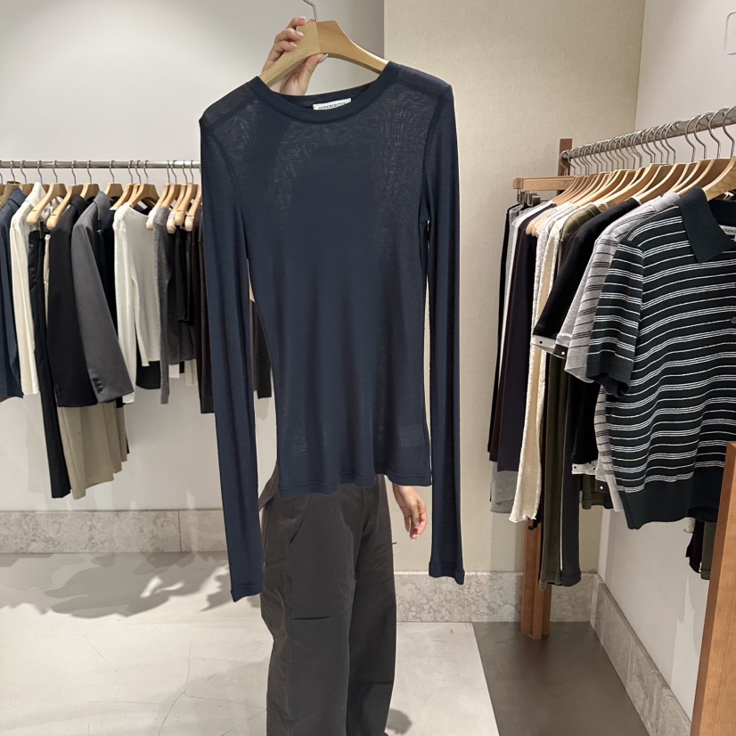ANDMORE BUTTON東大門實拍女裝新品人氣熱賣時尚長袖T恤ANDMORE BUTTON長袖T恤圖色4